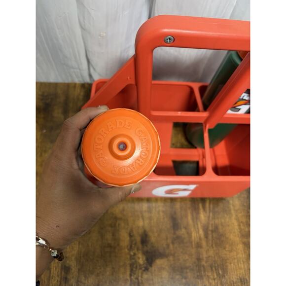 Gatorade 6 Pack 32oz Sports Football Water Squeeze Bottle Carrier Holder Orange - Picture 9 of 10